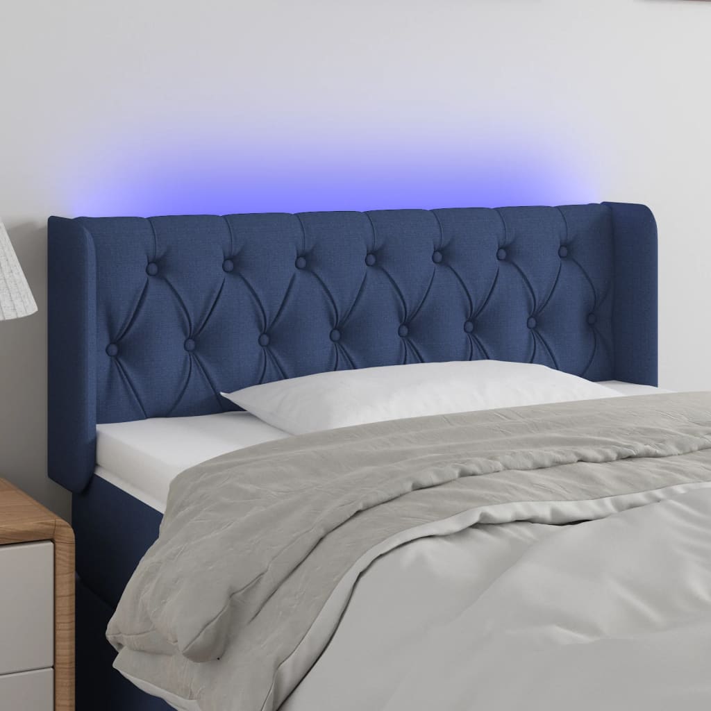 JUNG Vida LED Kopfteil Blau 103x16x78/88 cm Stoff
