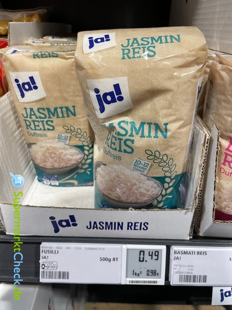 Jasmine Reis Grundnahrungsmittel 1000g Getreide Vorrat