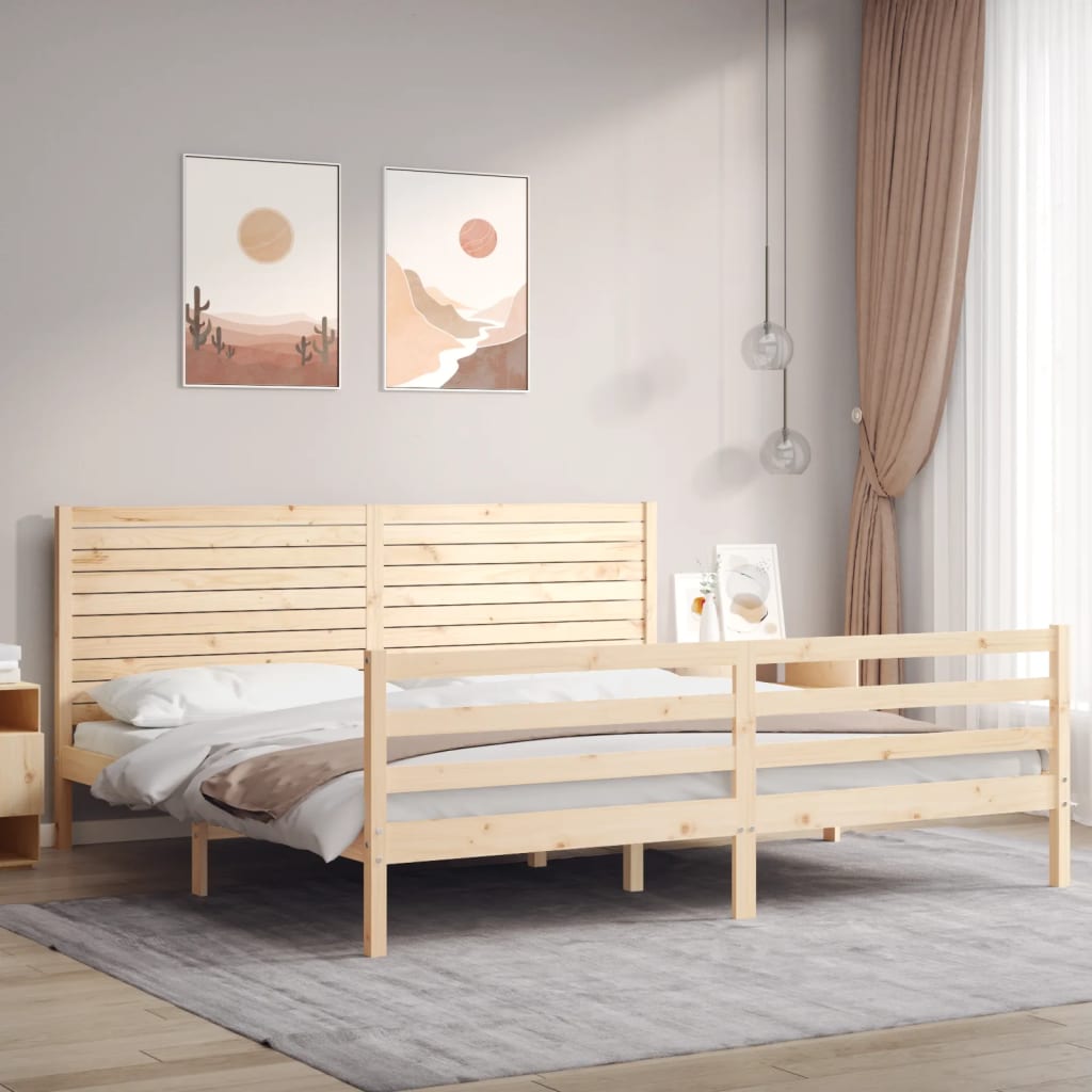 JUNG Vida Massivholzbett mit Kopfteil 200x200 cm