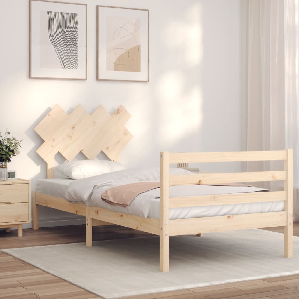 JUNG Vida Massivholzbett mit Kopfteil 90x200 cm