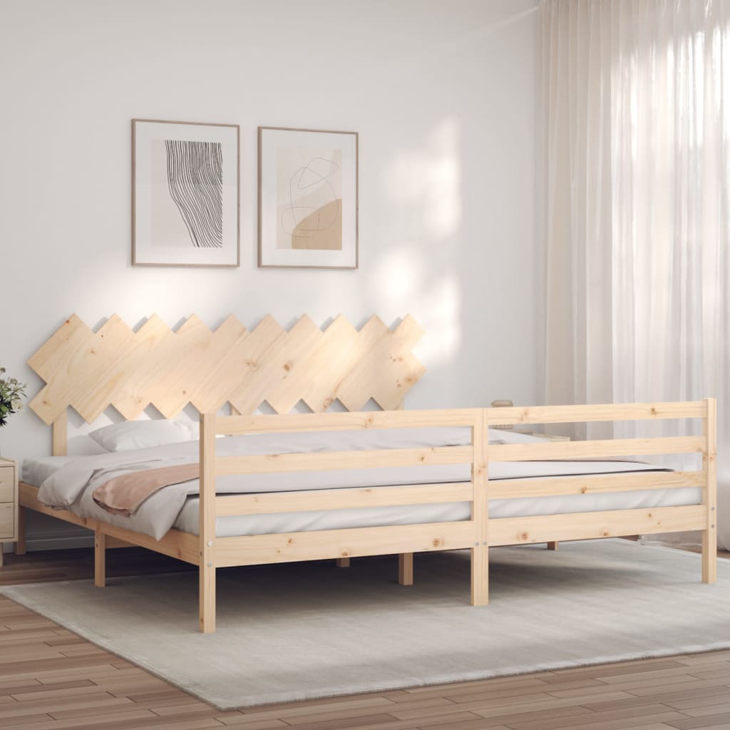 JUNG Vida Massivholzbett mit Kopfteil 200x200 cm