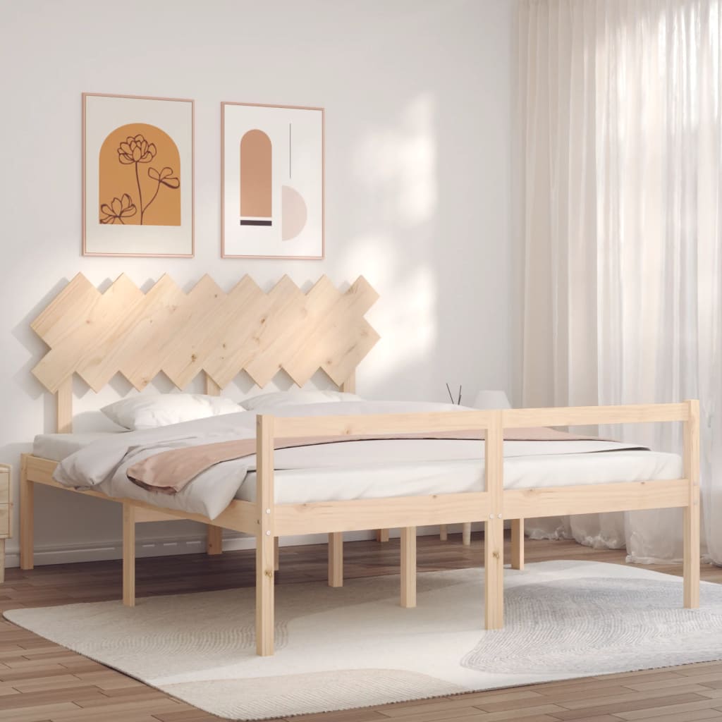 JUNG Vida Seniorenbett mit Kopfteil 160x200 cm Massivholz
