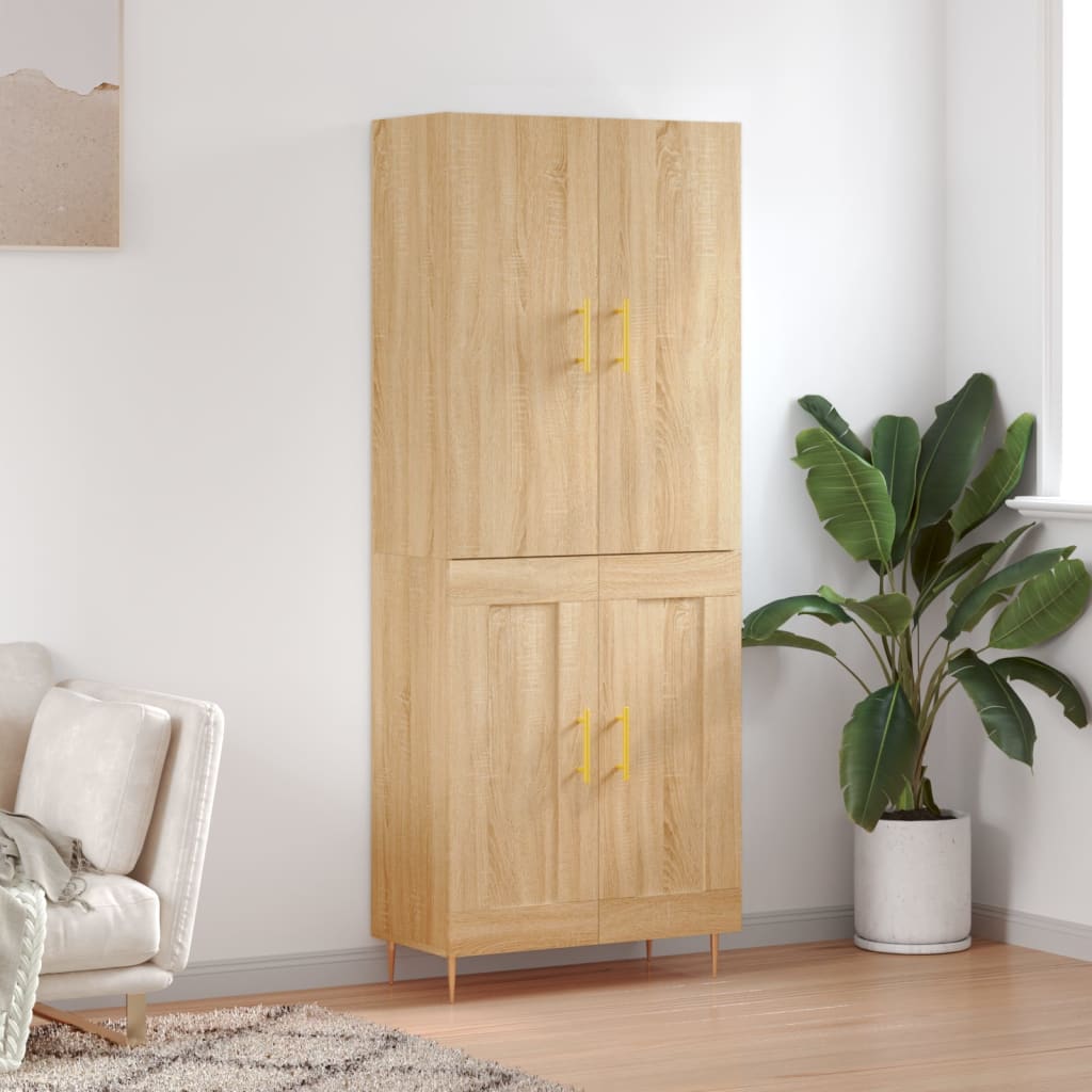 JUNG Vida Highboard Sonoma-Eiche 69,5x34x180 cm Holzwerkstoff