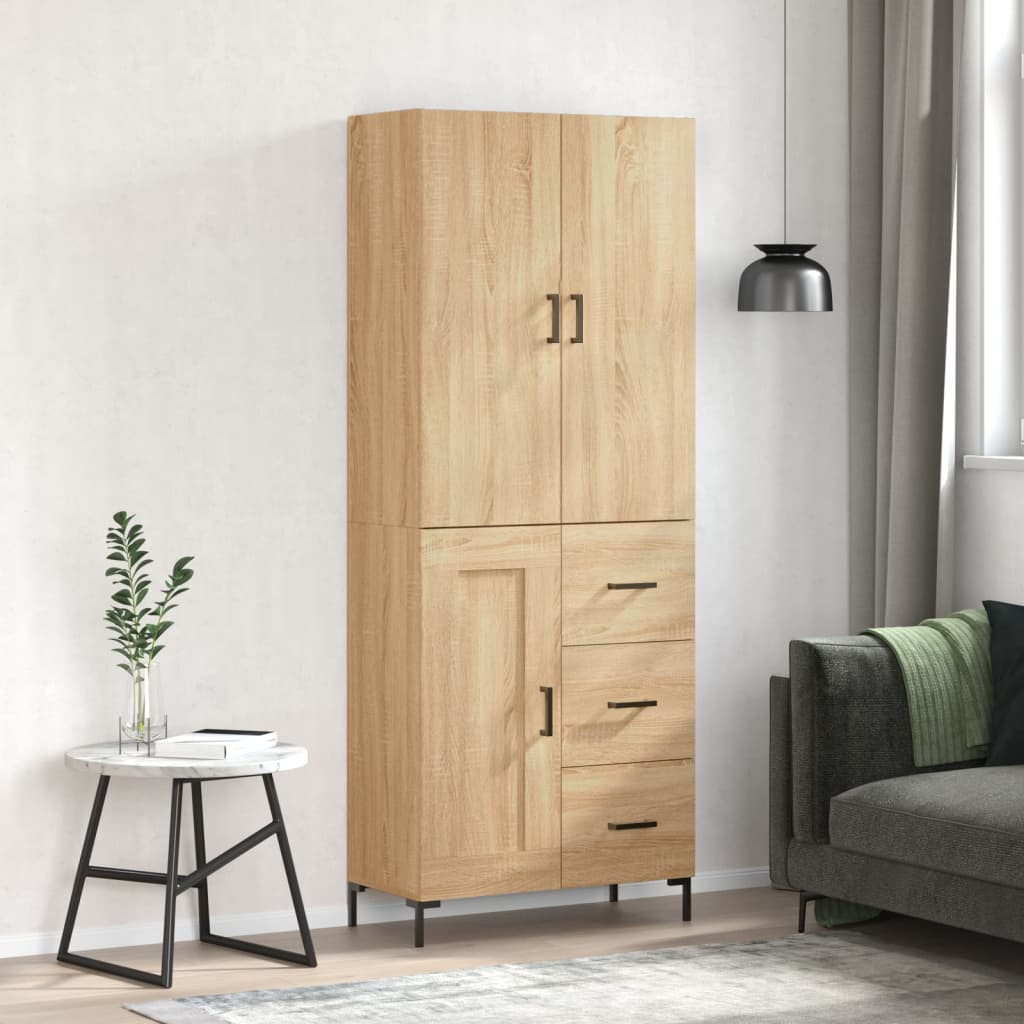 JUNG Vida Highboard Sonoma-Eiche 69,5x34x180 cm Holzwerkstoff
