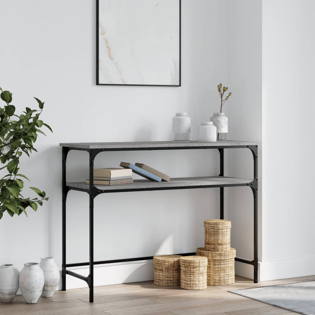 JUNG Vida Konsolentisch Grau Sonoma 100x35,5x75 cm Holzwerkstoff