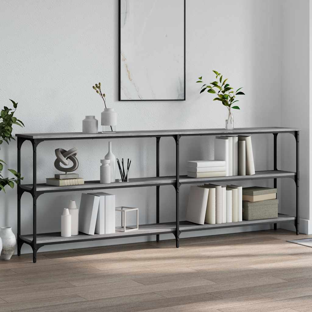 JUNG Vida Konsolentisch Grau Sonoma 200x29x75 cm Holzwerkstoff