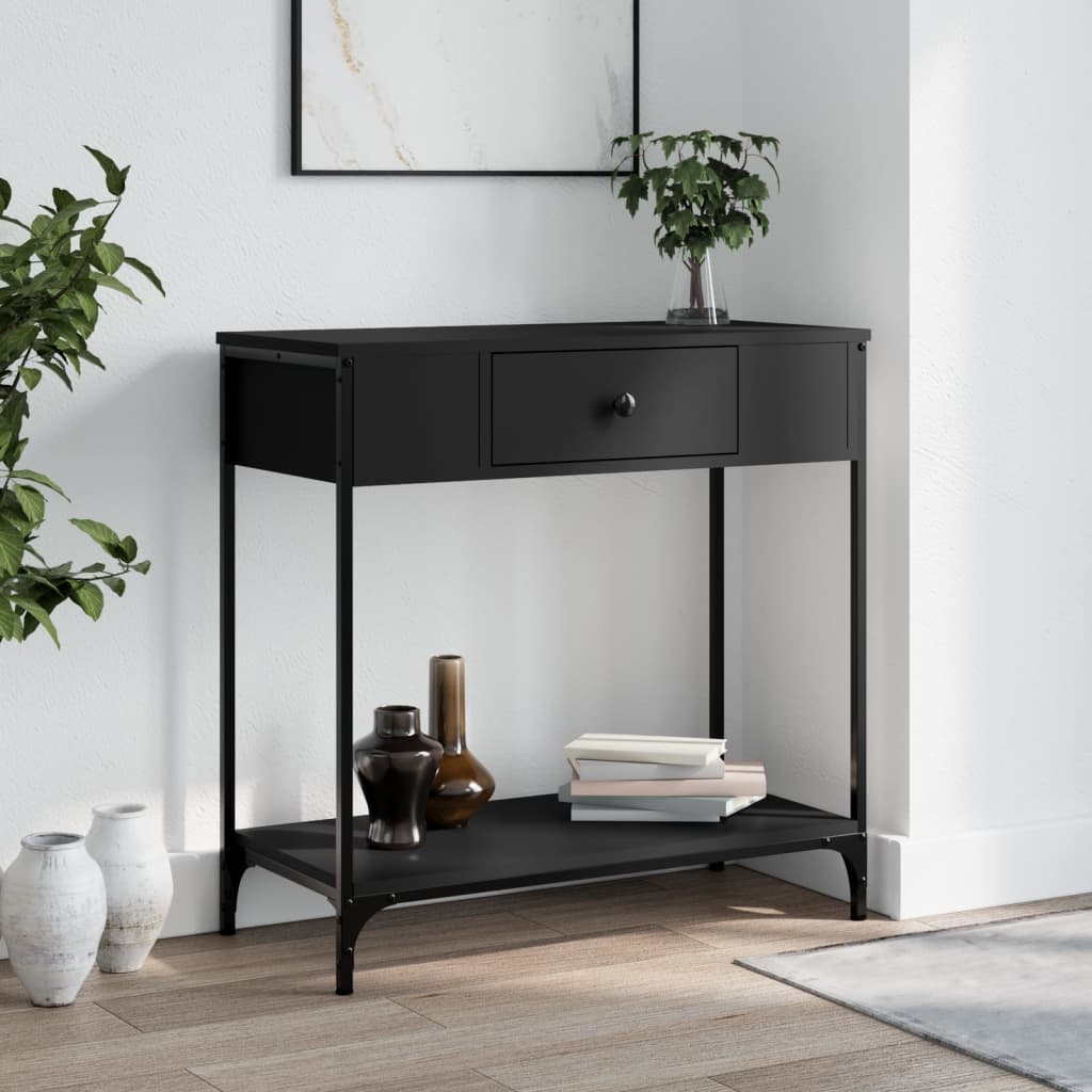 JUNG Vida Konsolentisch Schwarz 75x34,5x75 cm Holzwerkstoff