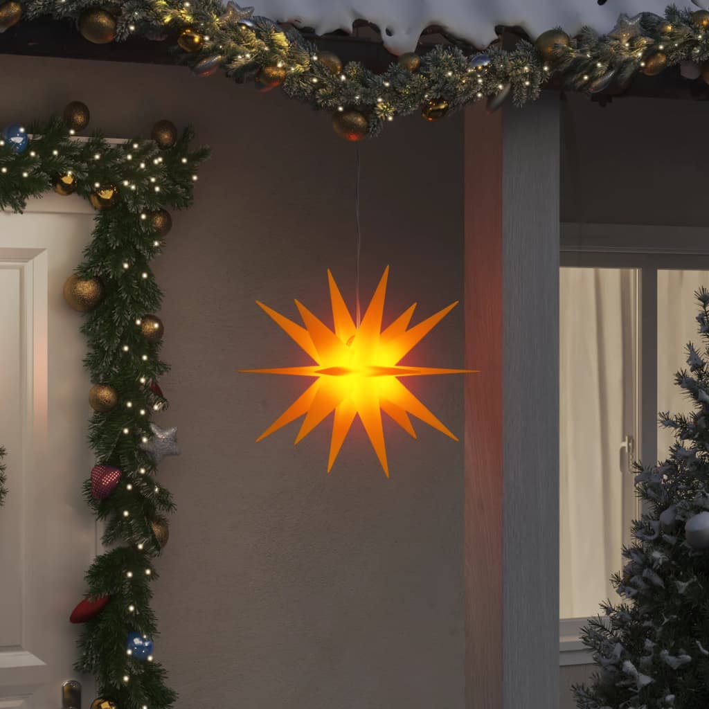 JUNG Vida LED-Weihnachtsstern Faltbar Gelb 43 cm