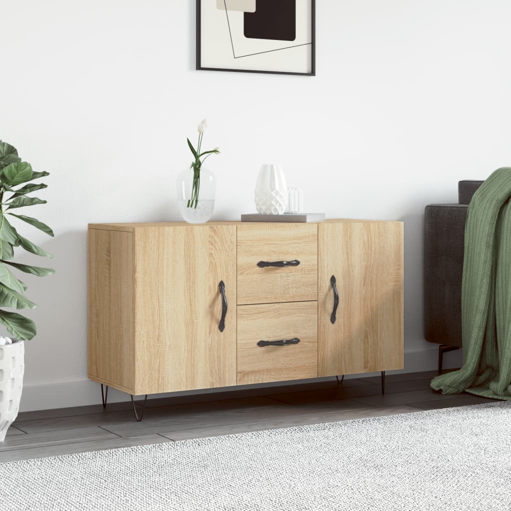 JUNG Vida Sideboard Sonoma-Eiche 100x36x60 cm Holzwerkstoff