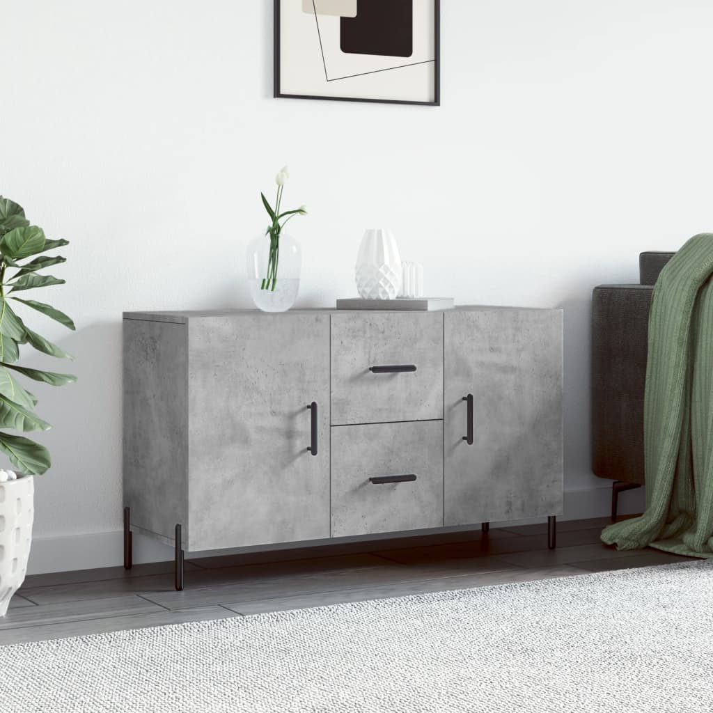 JUNG Vida Sideboard Betongrau 100x36x60 cm Holzwerkstoff