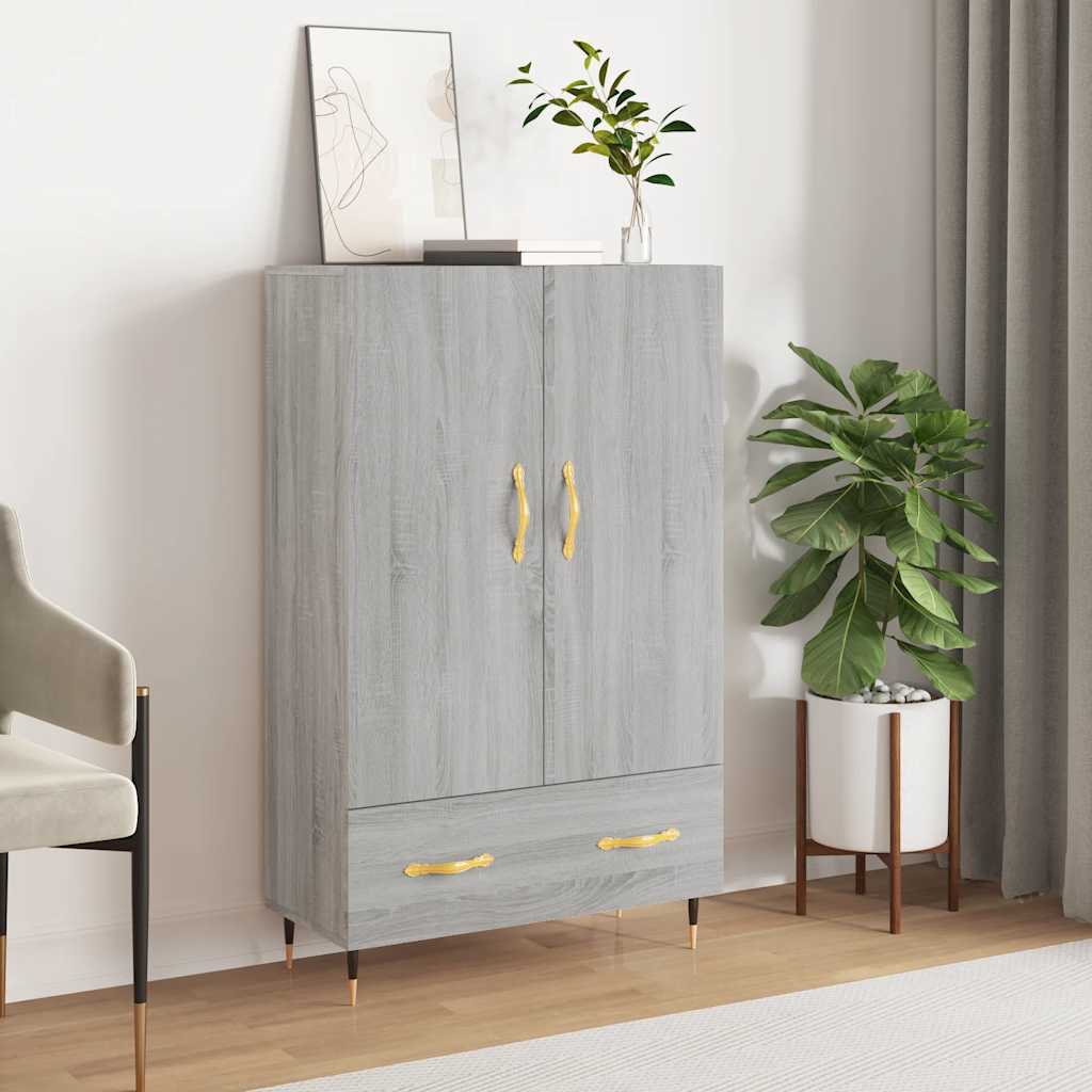 JUNG Vida Highboard Grau Sonoma 69,5x31x115 cm Holzwerkstoff