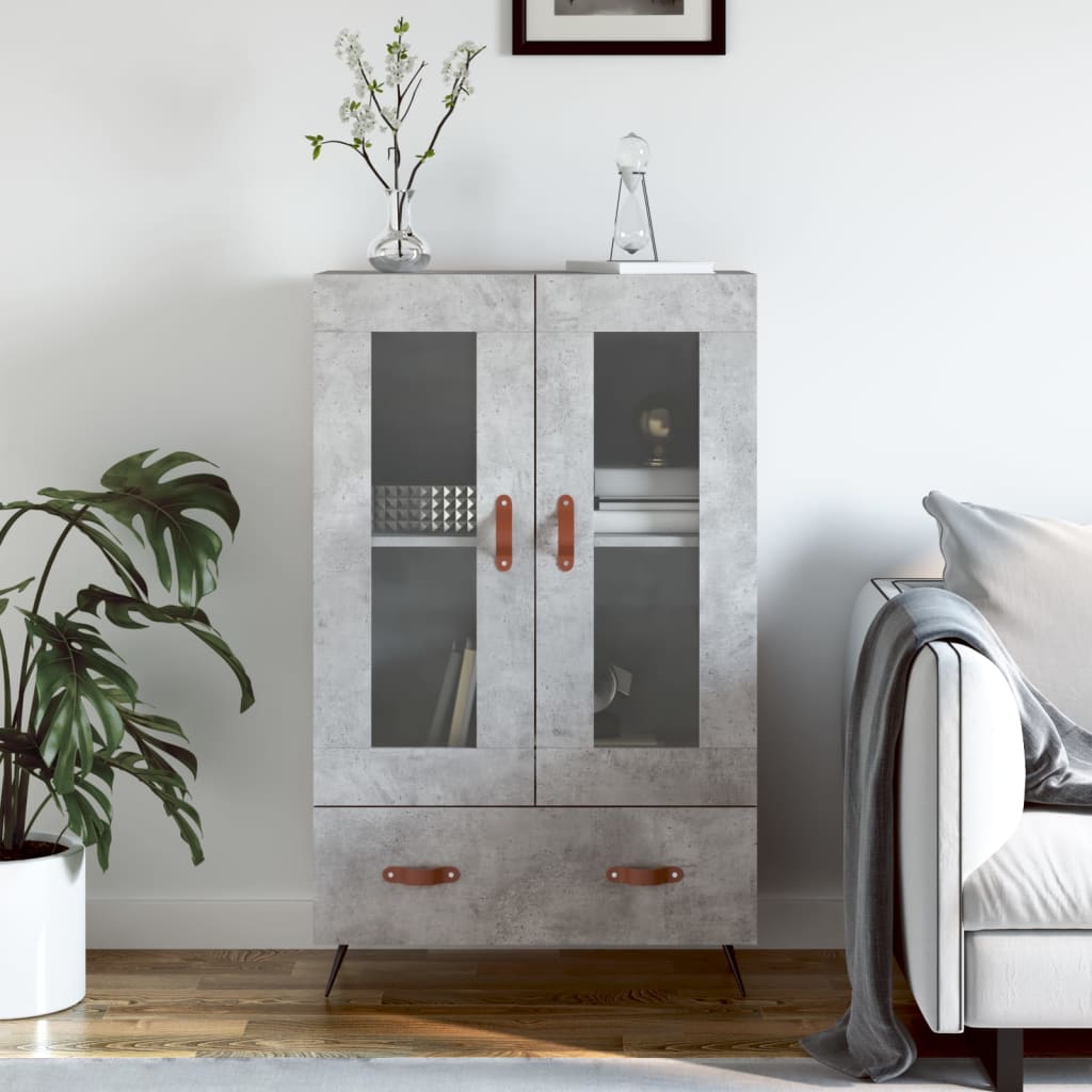 JUNG Vida Highboard Betongrau 69,5x31x115 cm Holzwerkstoff