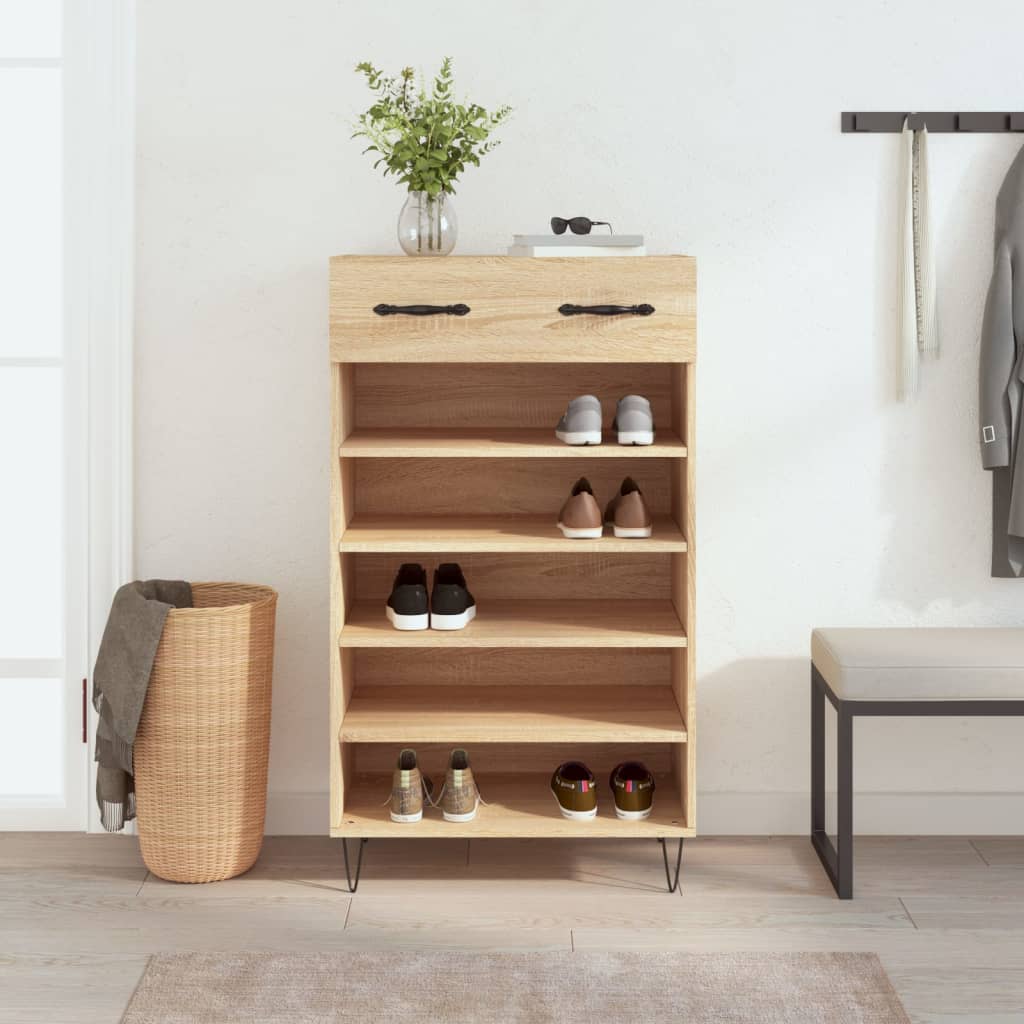 JUNG Vida Schuhschrank Sonoma-Eiche 60x35x105 cm Holzwerkstoff