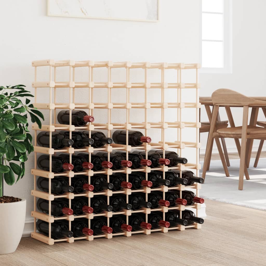 JUNG Vida Weinregal für 72 Flaschen 90,5x23x90,5 cm Massivholz Kiefer