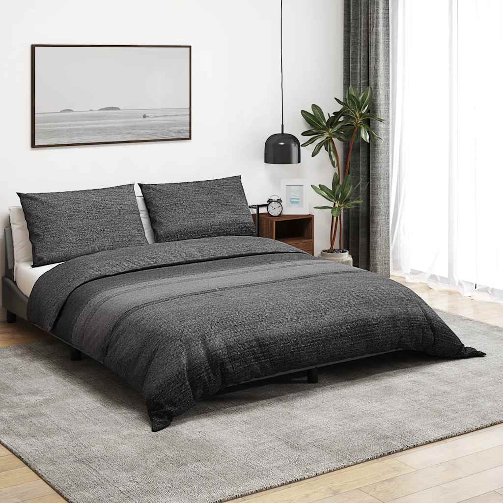 JUNG Vida Bettwäsche-Set Dunkelgrau 260x240 cm Baumwolle