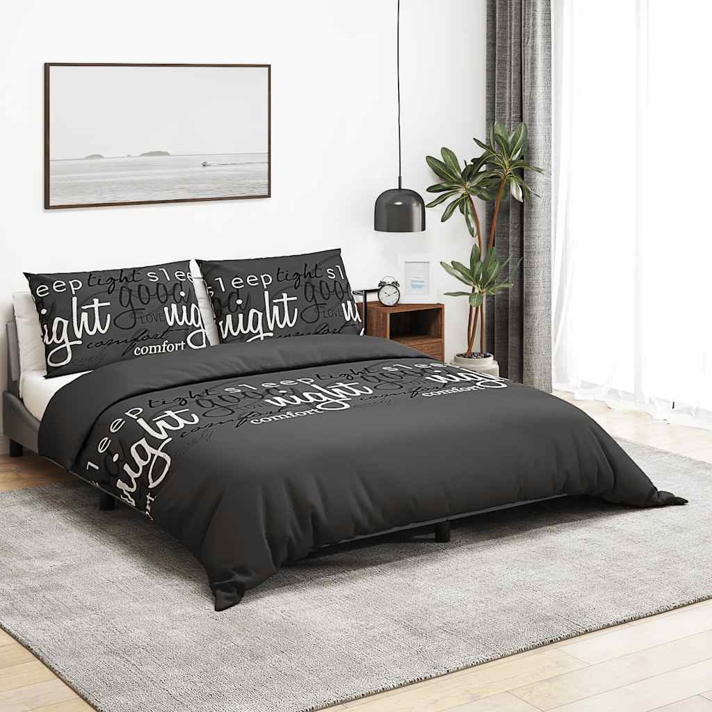 JUNG Vida Bettwäsche-Set Schwarz 240x220 cm Baumwolle