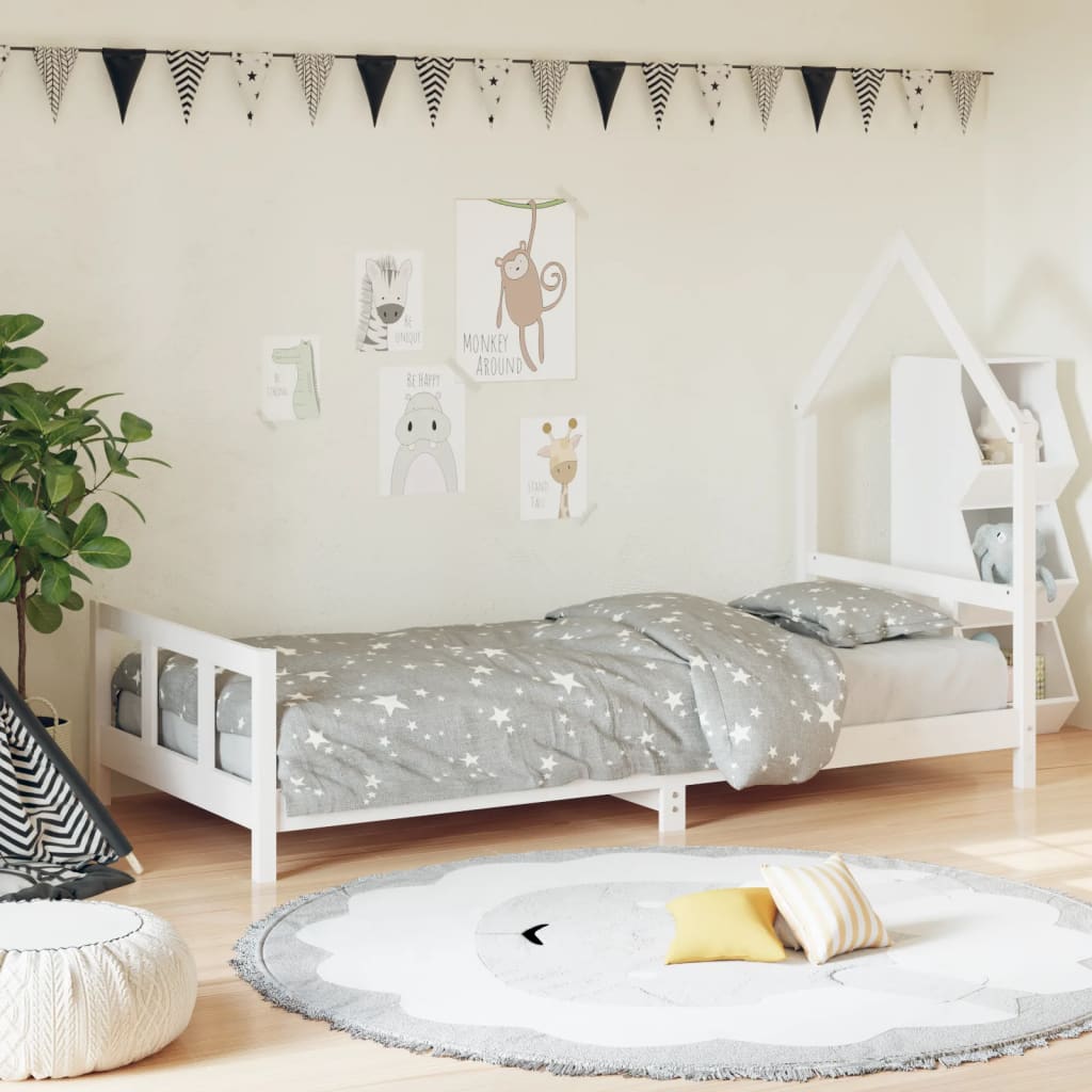 JUNG Vida Kinderbett Weiß 90x200 cm Massivholz Kiefer