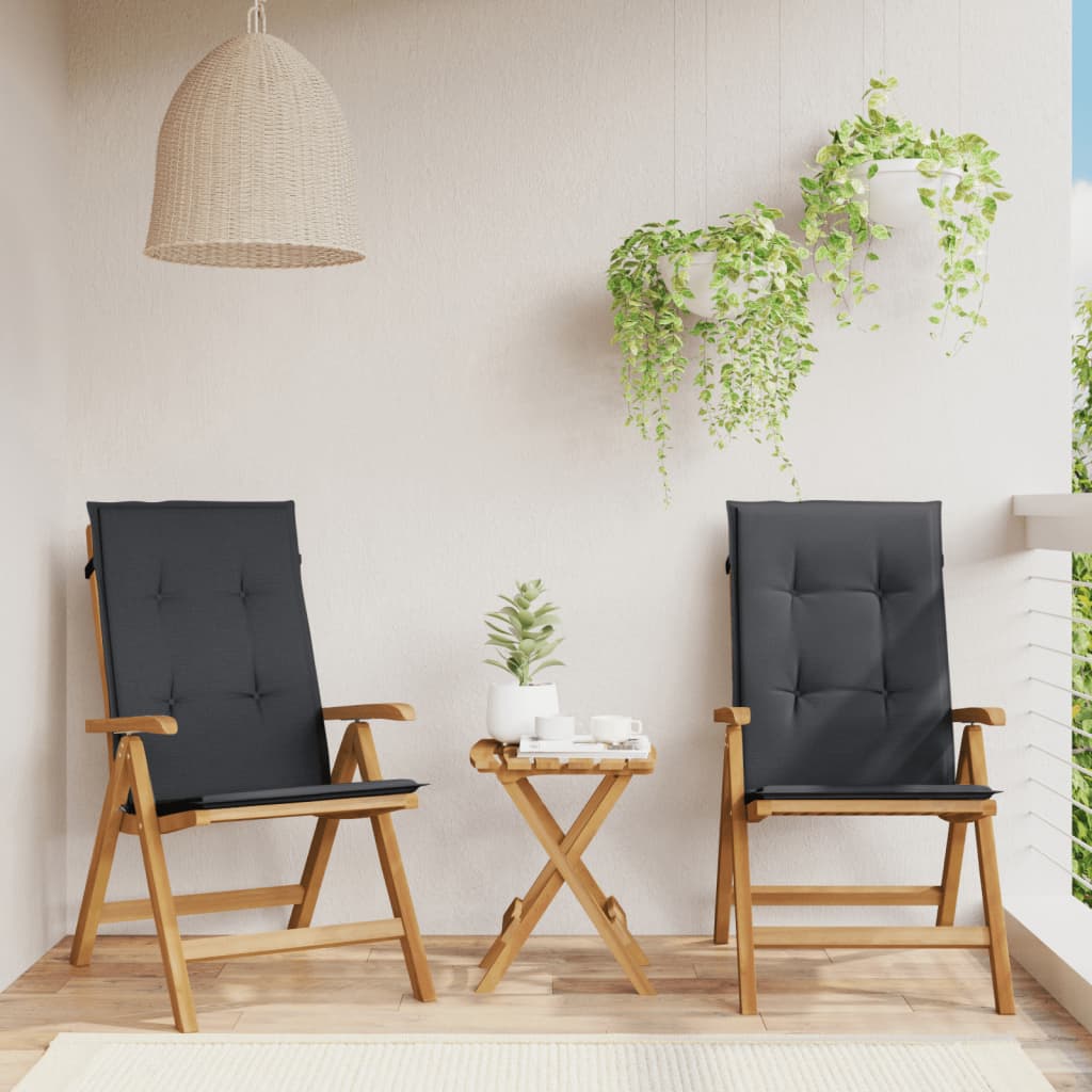 JUNG Vida Gartenstühle mit Kissen 2 Stk. Massivholz Teak
