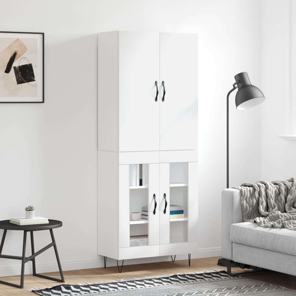 JUNG Vida Highboard Weiß 69,5x34x180 cm Holzwerkstoff