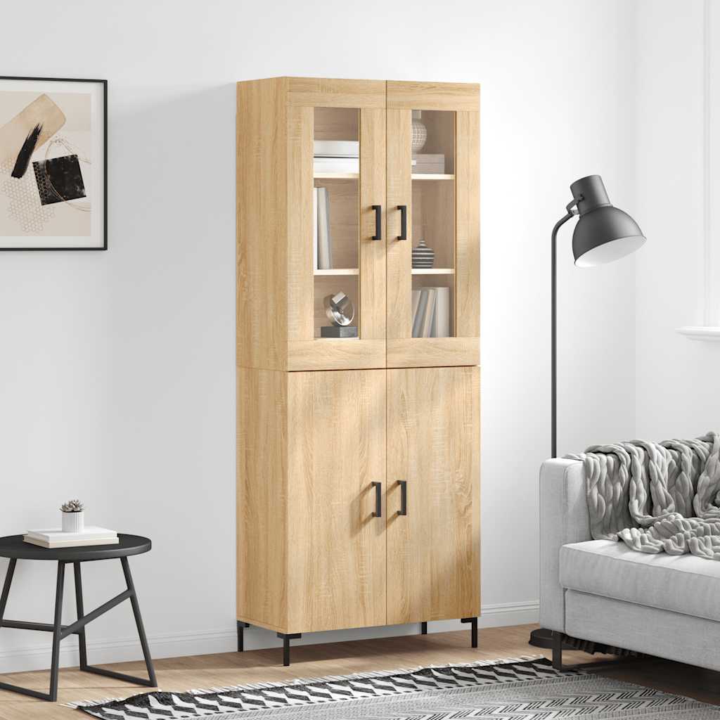 JUNG Vida Highboard Sonoma-Eiche 69,5x34x180 cm Holzwerkstoff