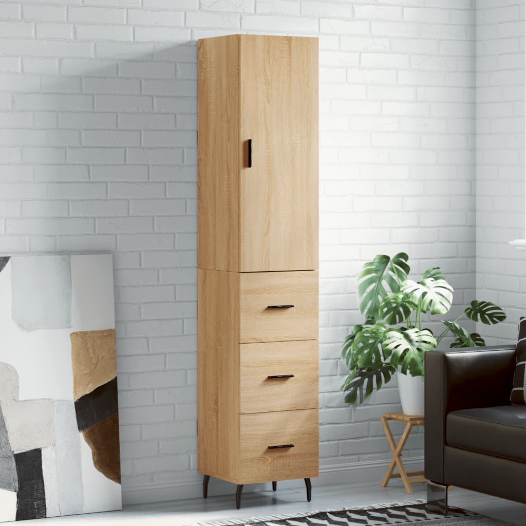 JUNG Vida Highboard Sonoma-Eiche 34,5x34x180 cm Holzwerkstoff