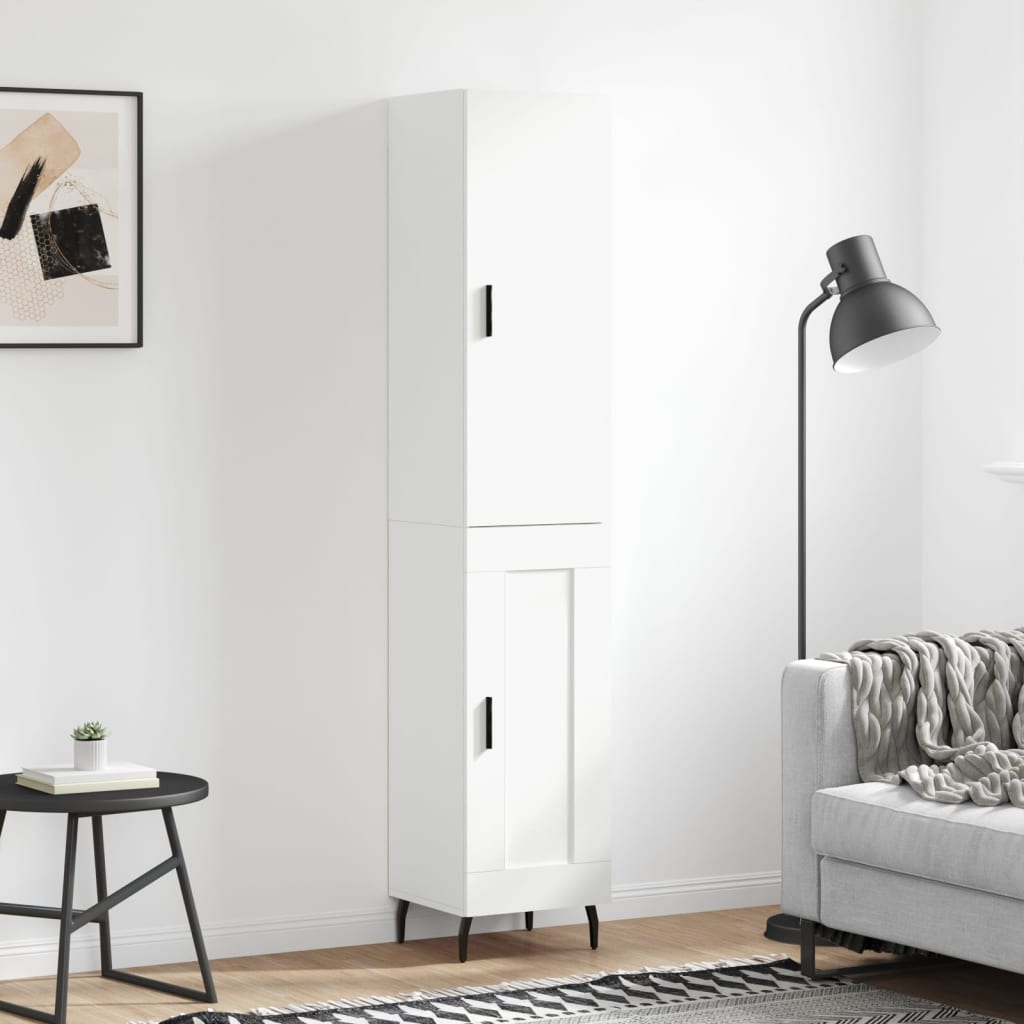 JUNG Vida Highboard Weiß 34,5x34x180 cm Holzwerkstoff