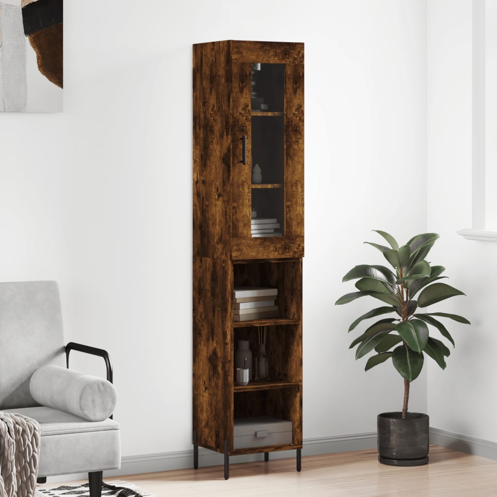 JUNG Vida Highboard Räuchereiche 34,5x34x180 cm Holzwerkstoff