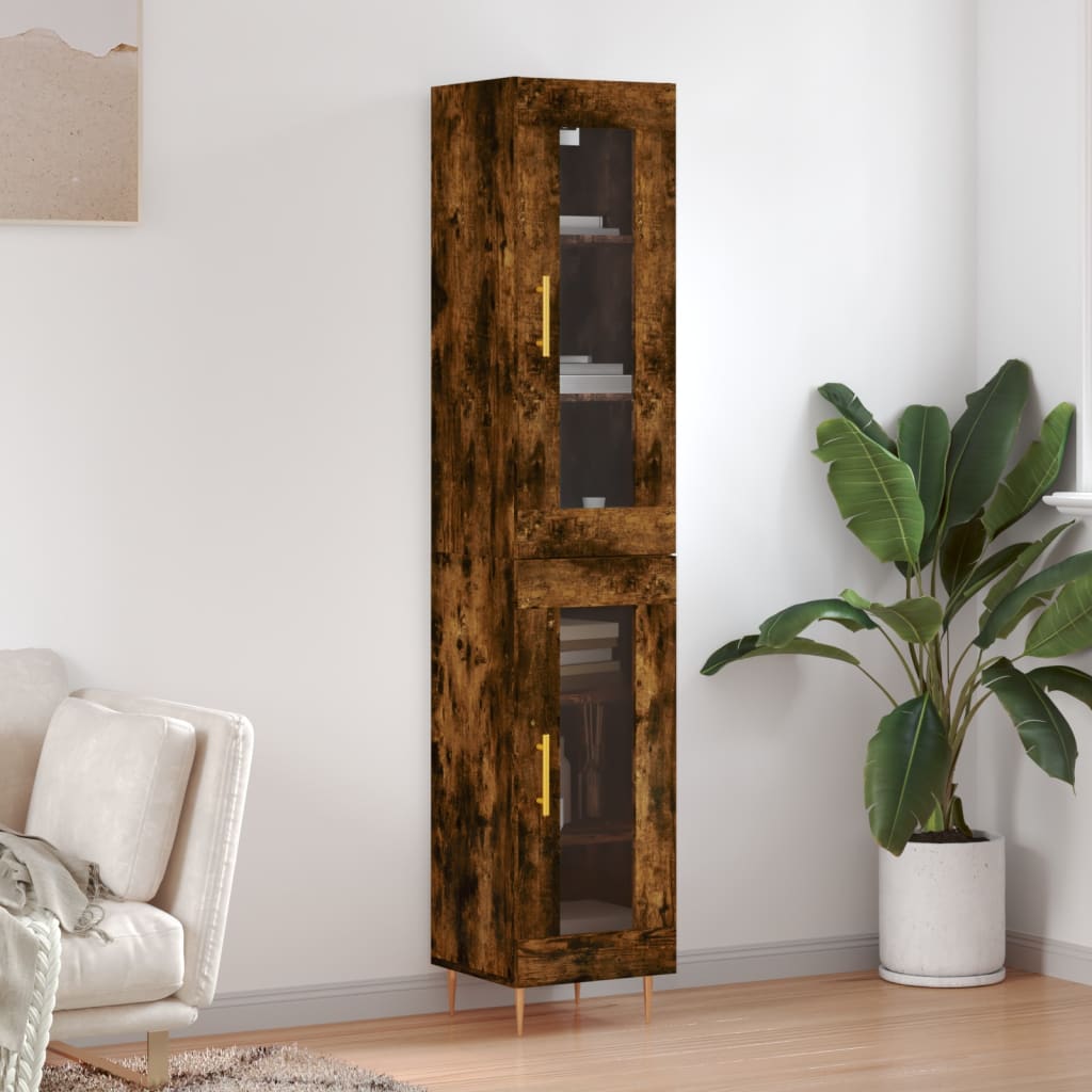 JUNG Vida Highboard Räuchereiche 34,5x34x180 cm Holzwerkstoff