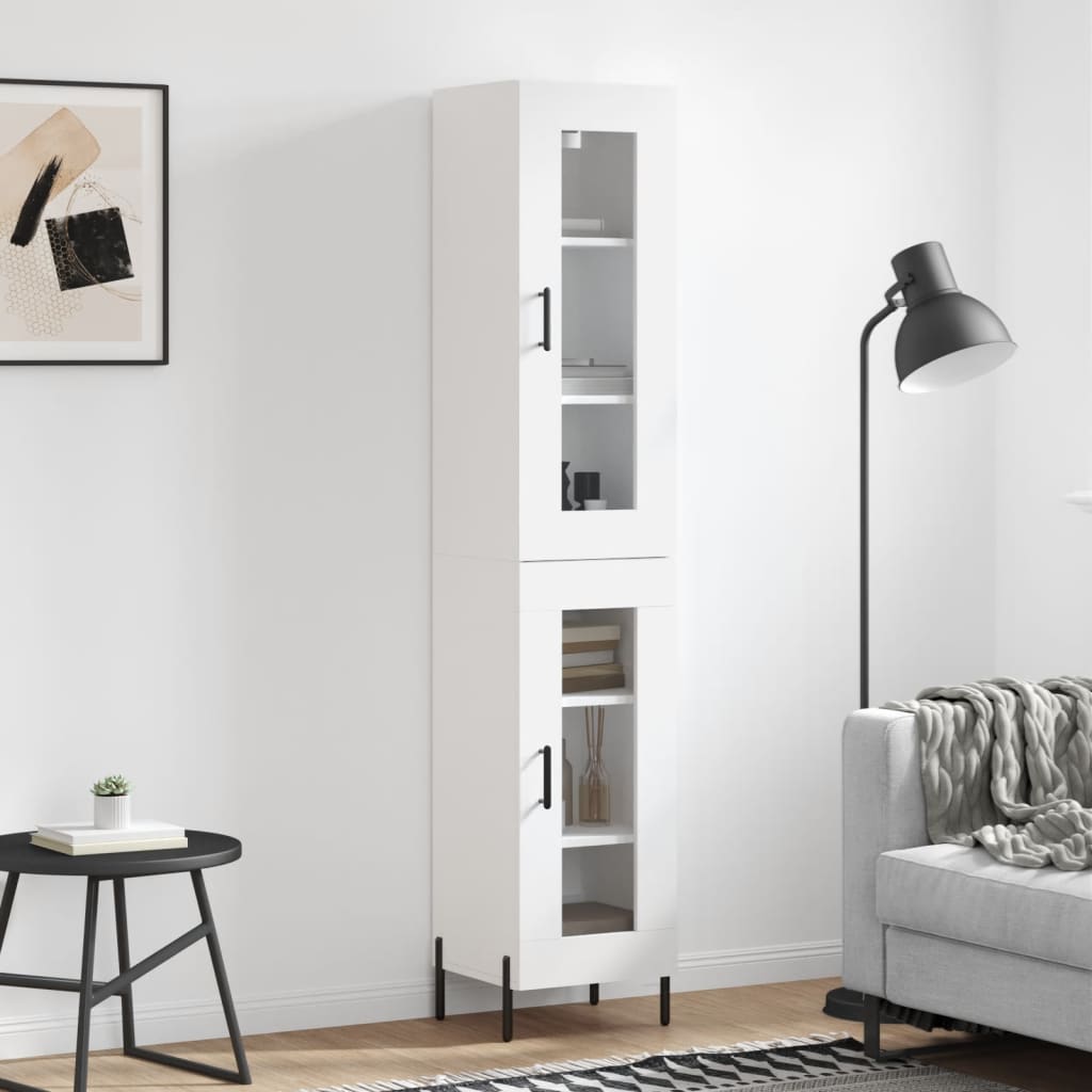 JUNG Vida Highboard Weiß 34,5x34x180 cm Holzwerkstoff