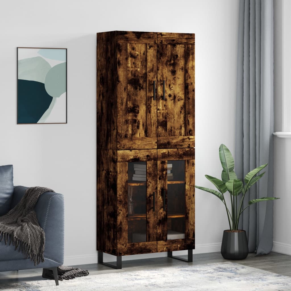 JUNG Vida Highboard Räuchereiche 69,5x34x180 cm Holzwerkstoff