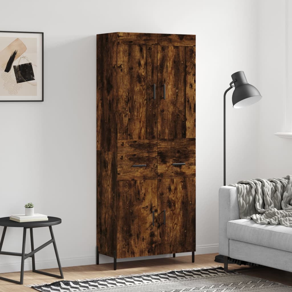 JUNG Vida Highboard Räuchereiche 69,5x34x180 cm Holzwerkstoff