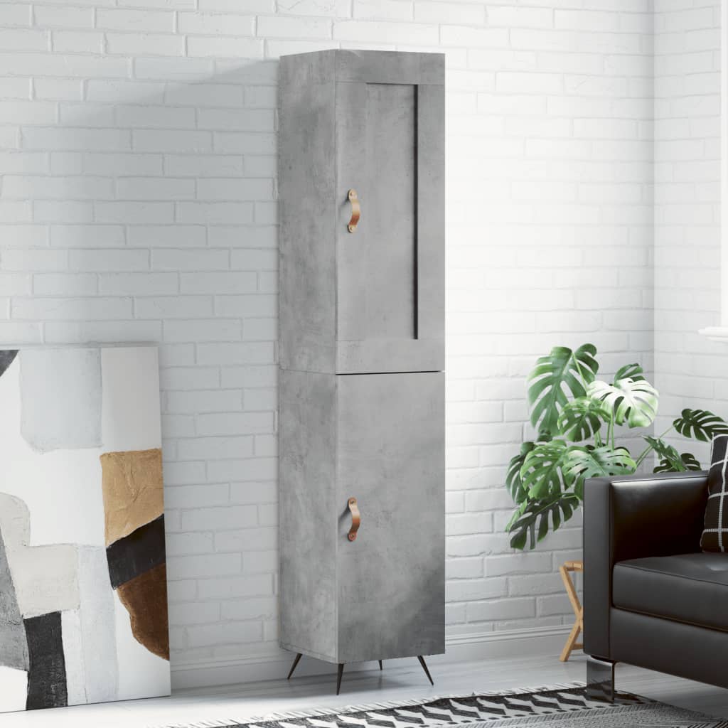 JUNG Vida Highboard Betongrau 34,5x34x180 cm Holzwerkstoff