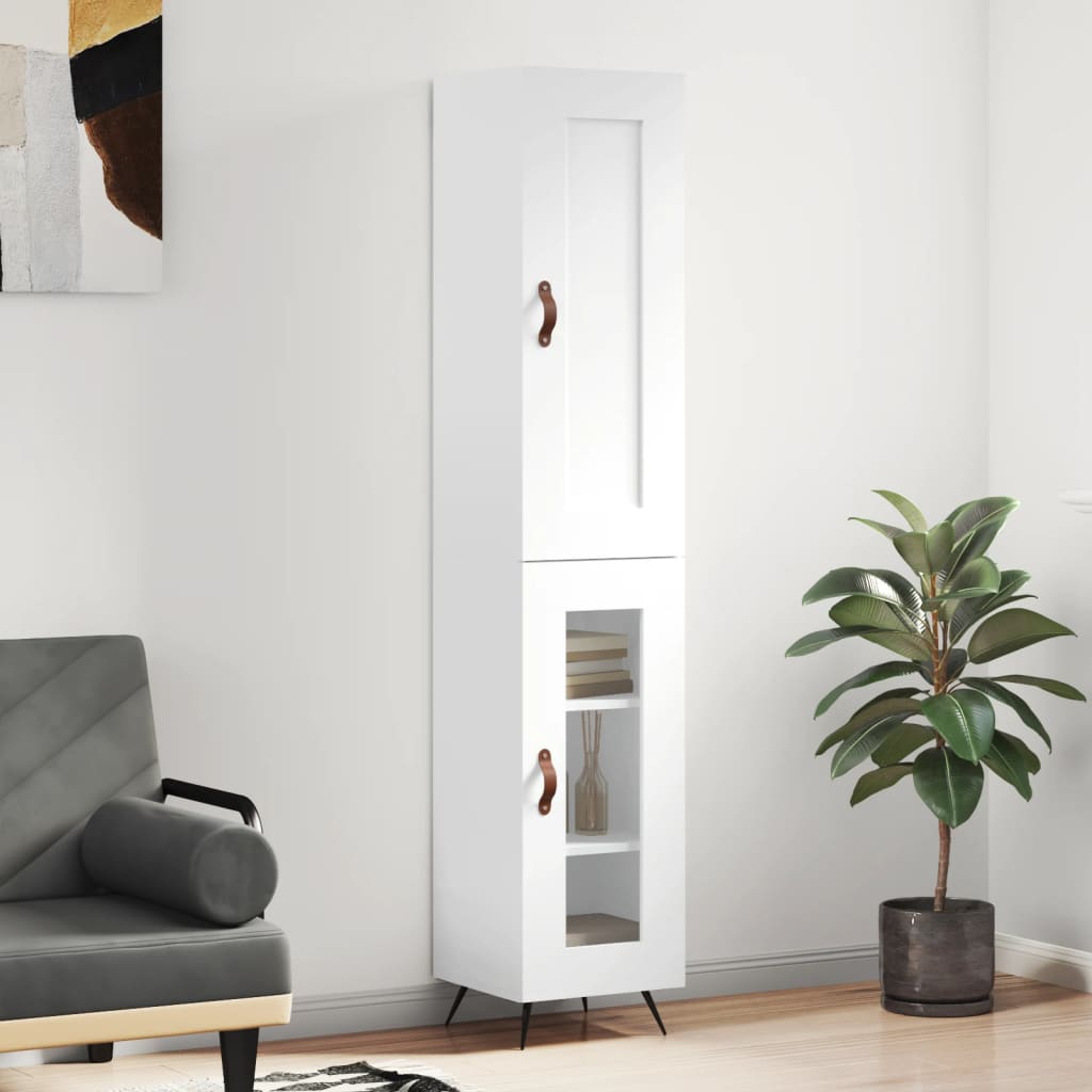 JUNG Vida Highboard Weiß 34,5x34x180 cm Holzwerkstoff