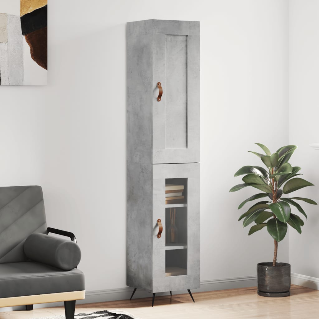 JUNG Vida Highboard Betongrau 34,5x34x180 cm Holzwerkstoff