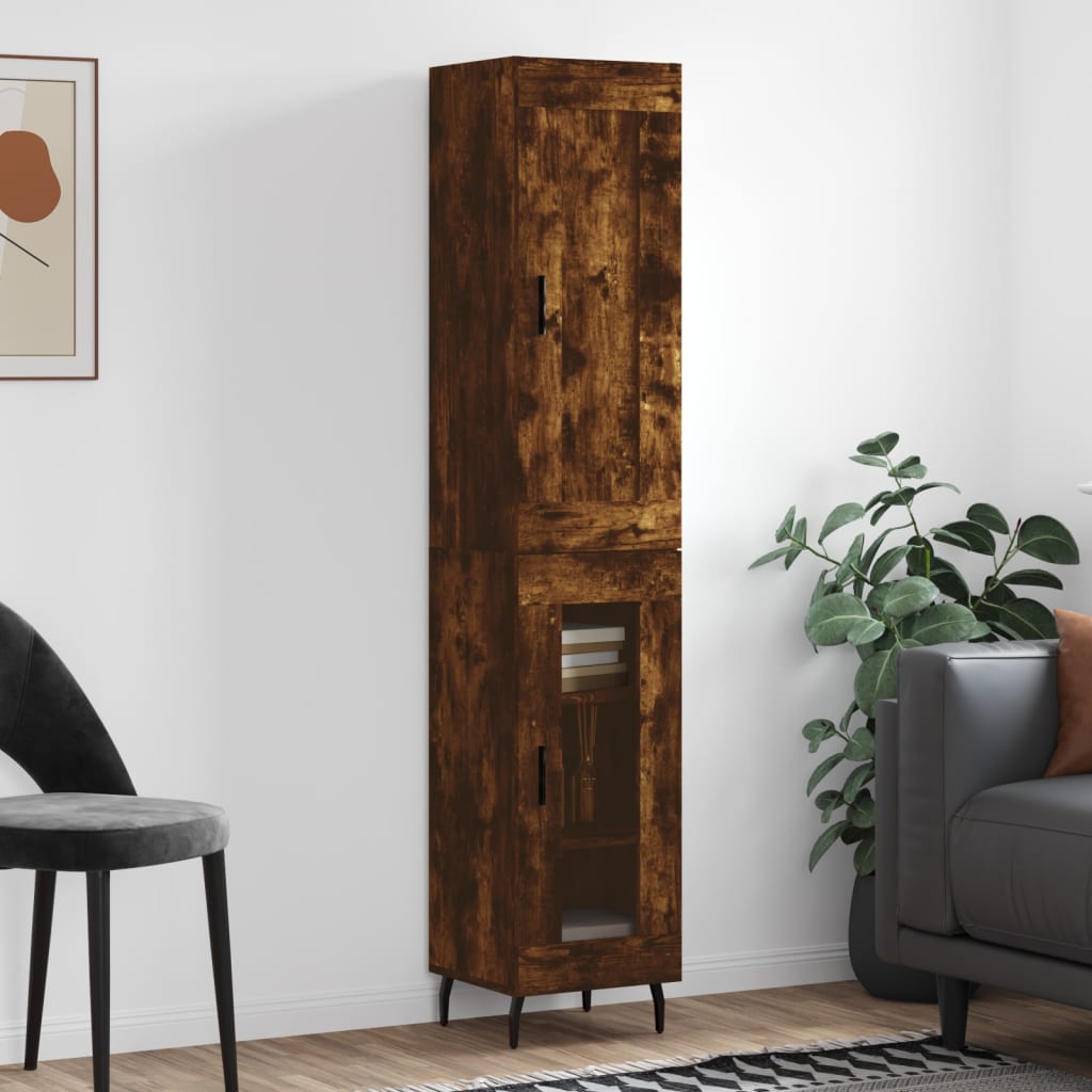 JUNG Vida Highboard Räuchereiche 34,5x34x180 cm Holzwerkstoff