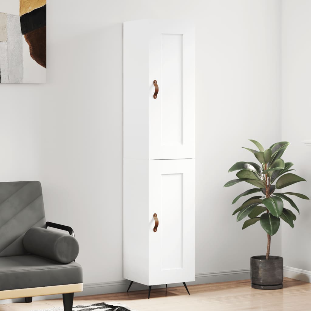 JUNG Vida Highboard Weiß 34,5x34x180 cm Holzwerkstoff