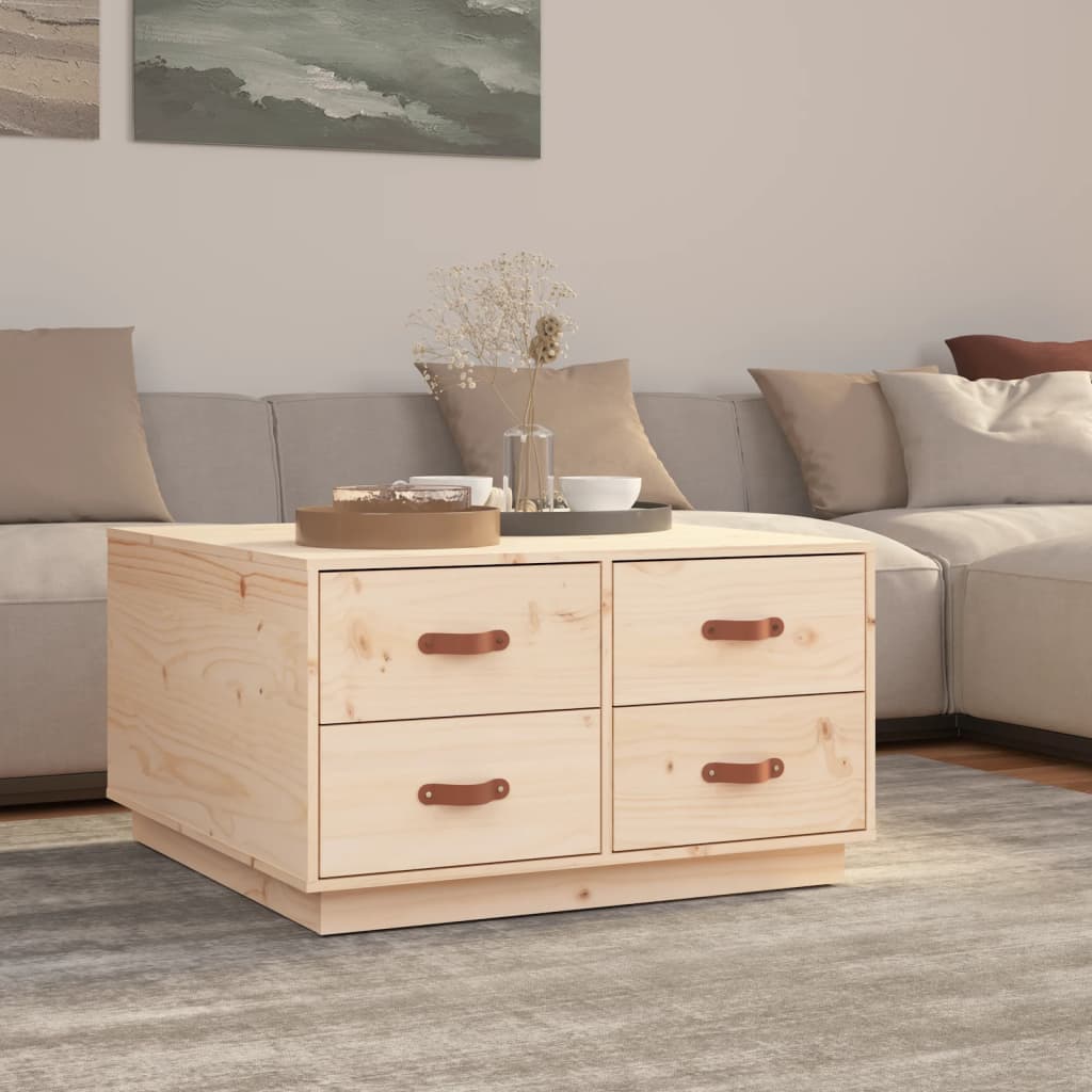 JUNG Vida Couchtisch 80x80x45 cm Massivholz Kiefer