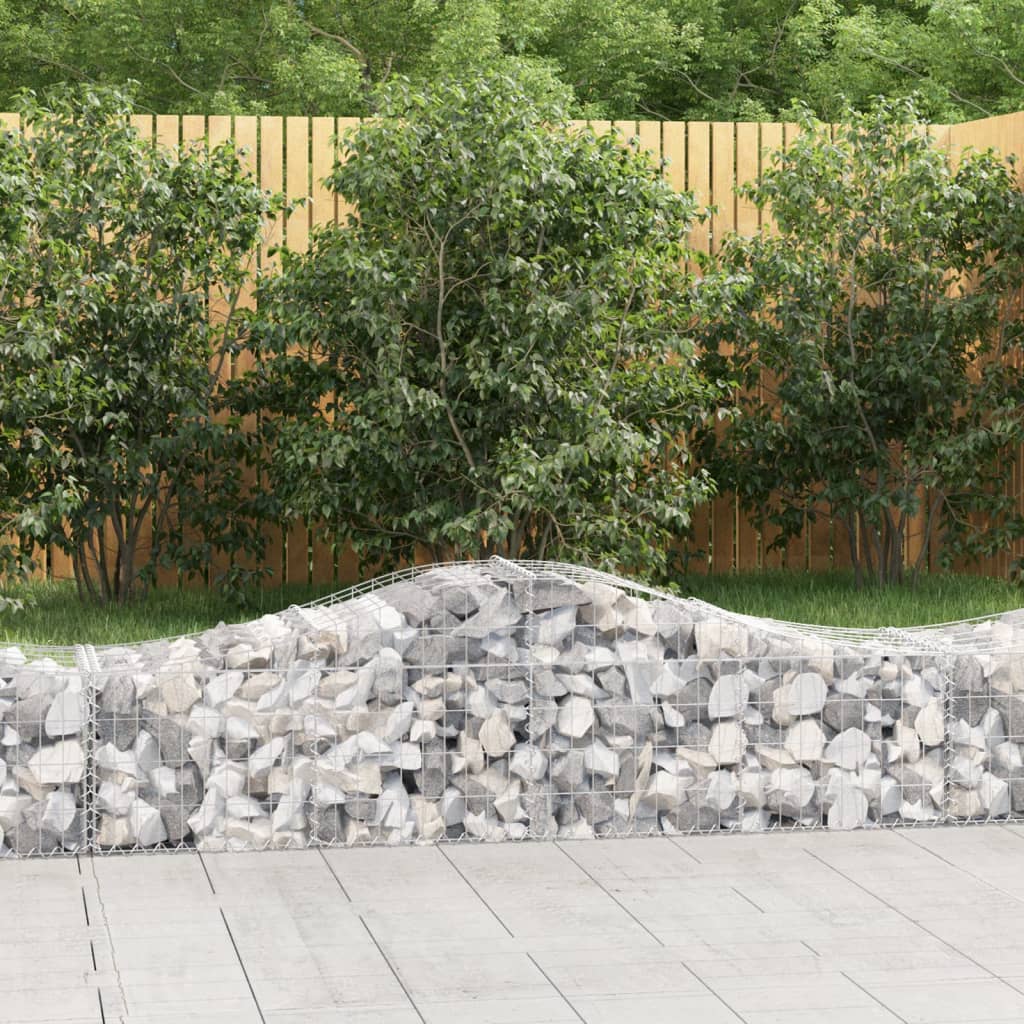 JUNG Vida Gabionen mit Hochbogen 11 Stk. 200x50x40/60 cm Verzinktes Eisen