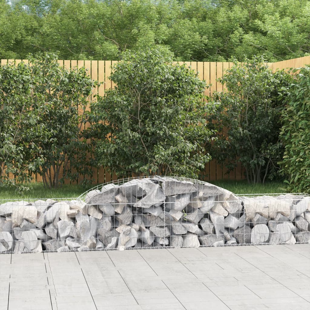 JUNG Vida Gabionen mit Hochbogen 5 Stk. 300x50x40/60 cm Verzinktes Eisen