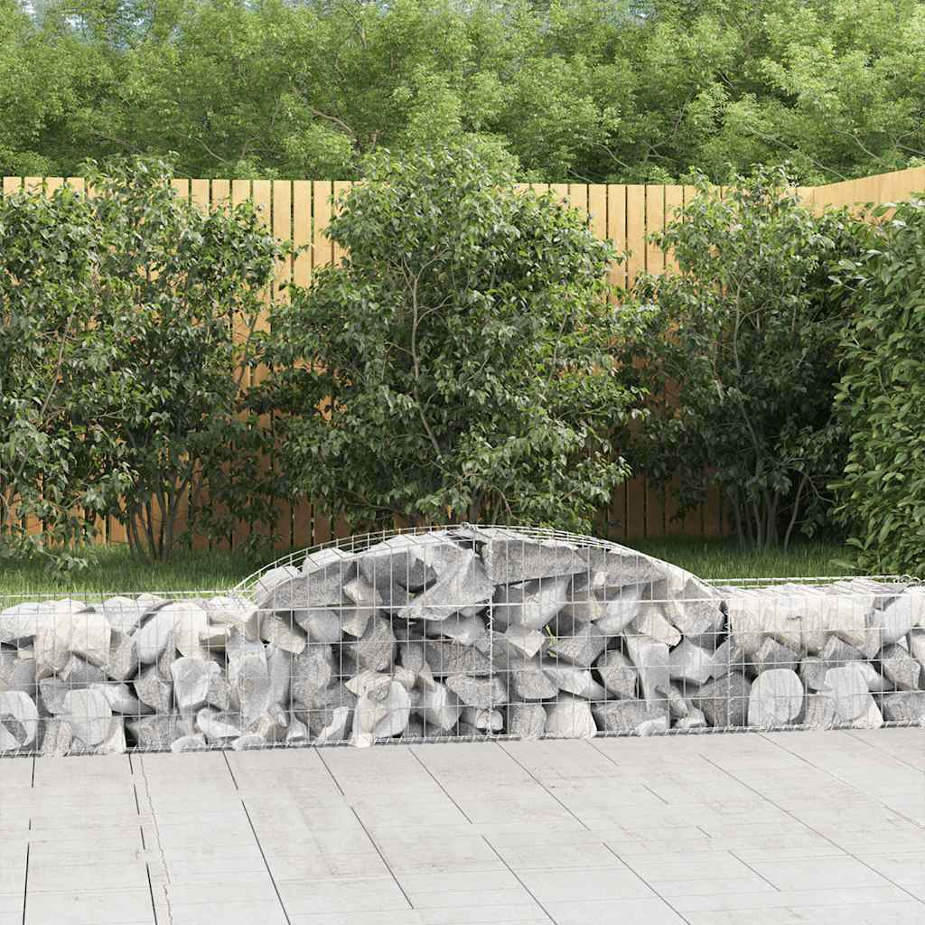 JUNG Vida Gabionen mit Hochbogen 30 Stk. 300x50x40/60 cm Verzinktes Eisen