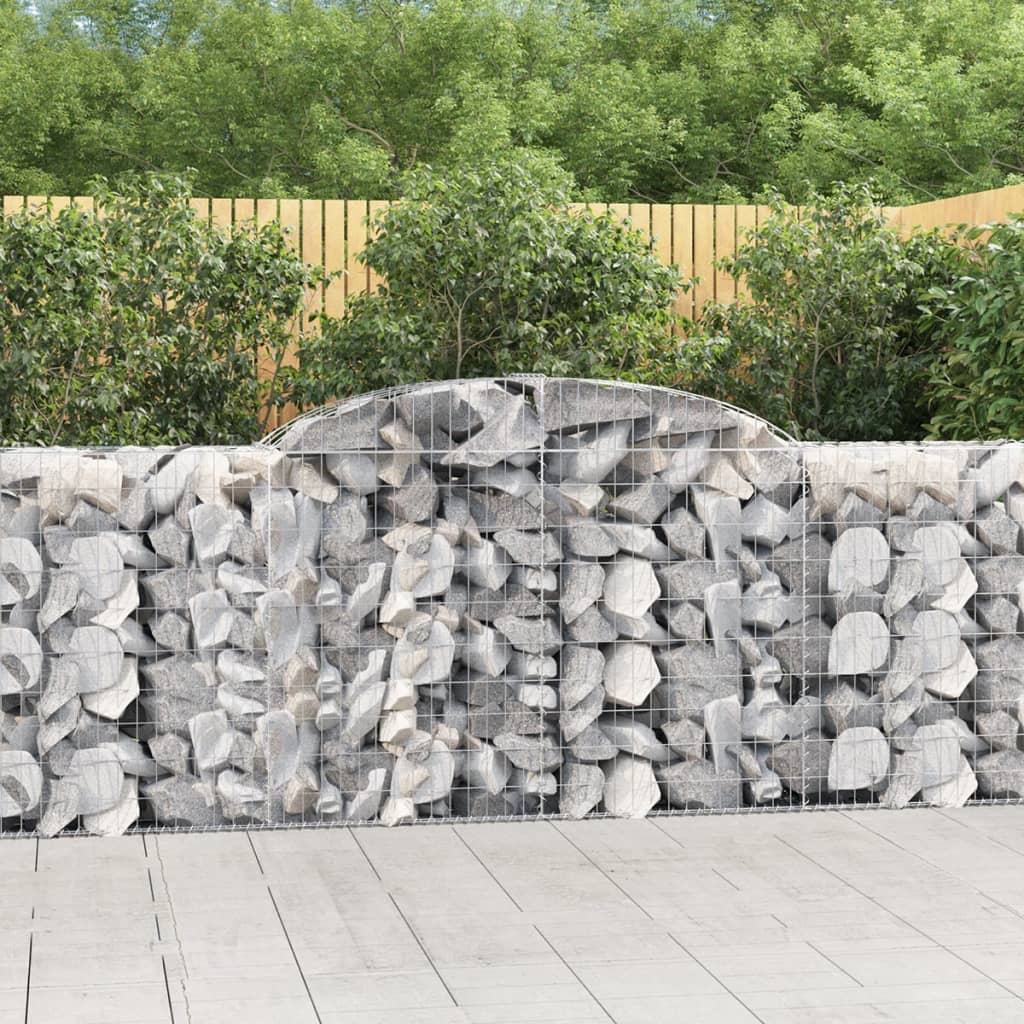 JUNG Vida Gabionen mit Hochbogen 25 Stk 300x50x100/120cm Verzinktes Eisen