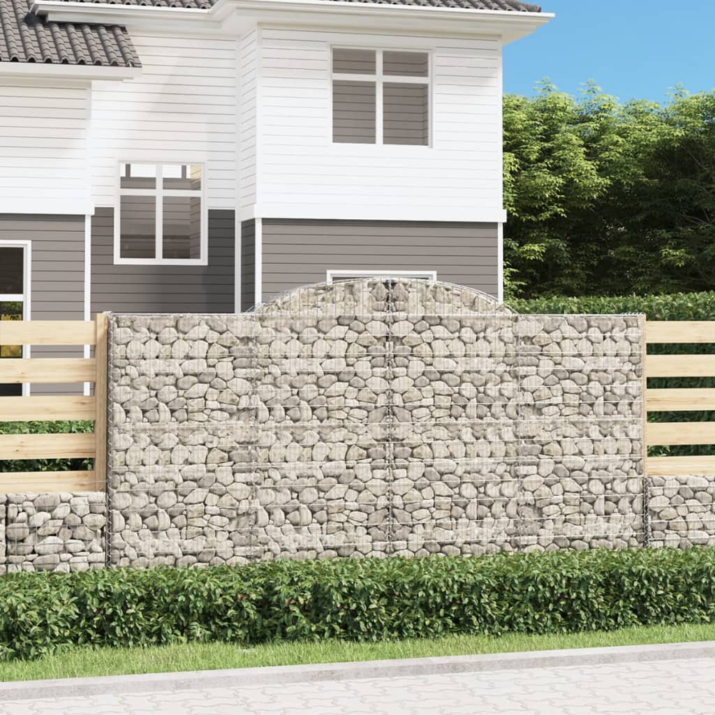 JUNG Vida Gabionen mit Hochbogen 10 Stk 300x50x160/180cm Verzinktes Eisen