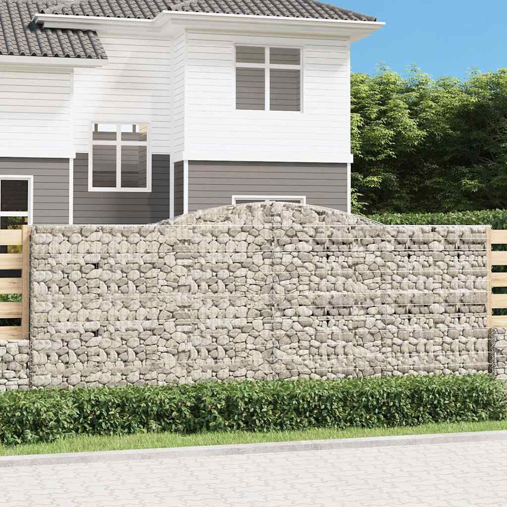 JUNG Vida Gabionen mit Hochbogen 25 Stk 400x50x160/180cm Verzinktes Eisen