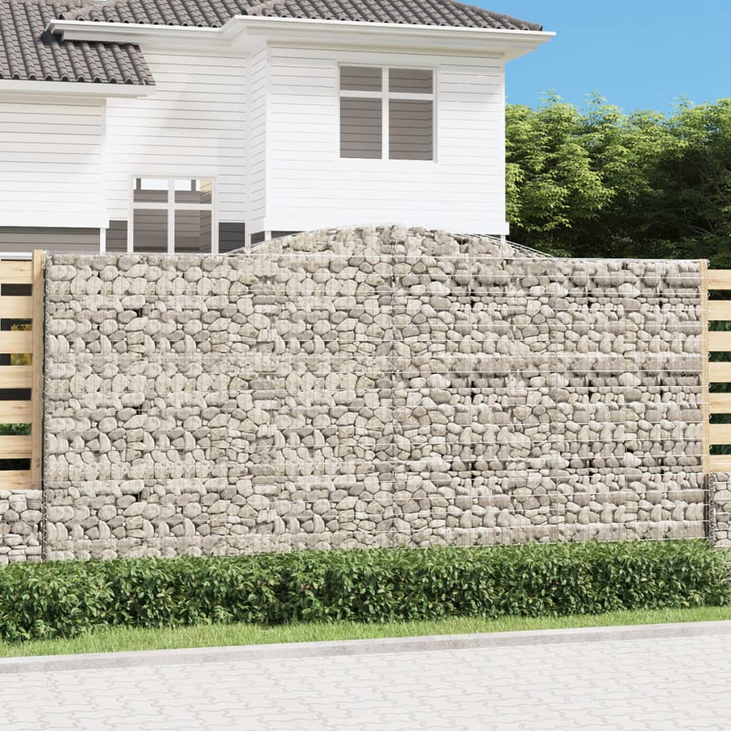 JUNG Vida Gabionen mit Hochbogen 2 Stk. 400x50x200/220cm Verzinktes Eisen