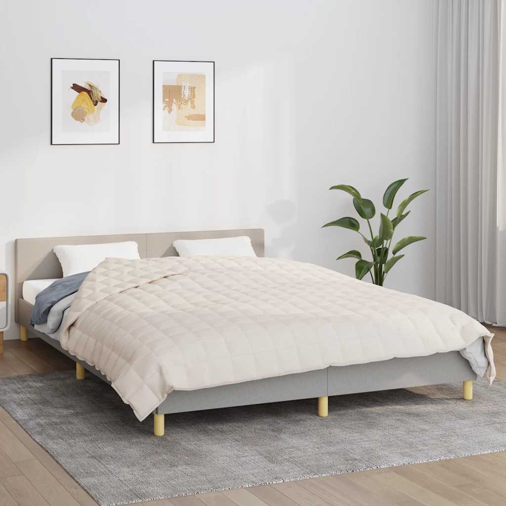 JUNG Vida Gewichtsdecke Hellcreme 200x225 cm 9 kg Stoff