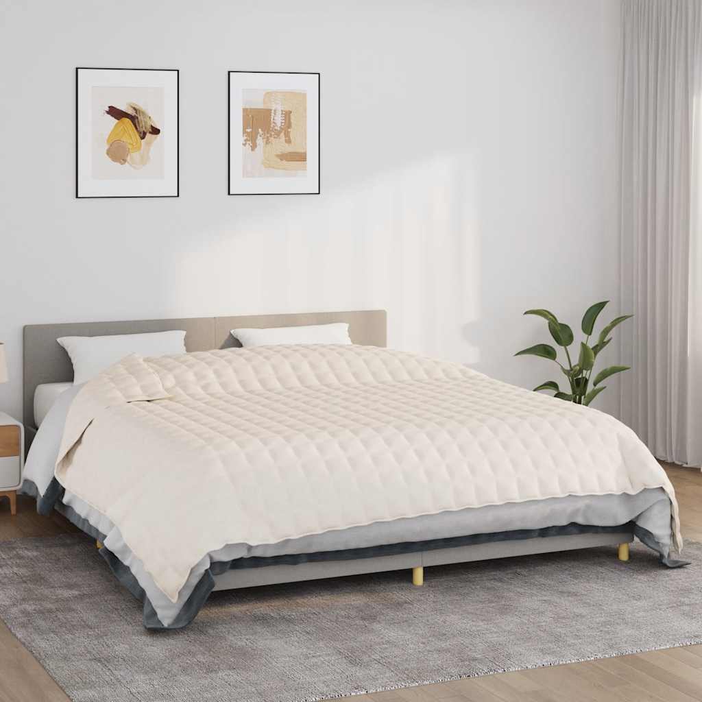 JUNG Vida Gewichtsdecke Hellcreme 220x260 cm 11 kg Stoff