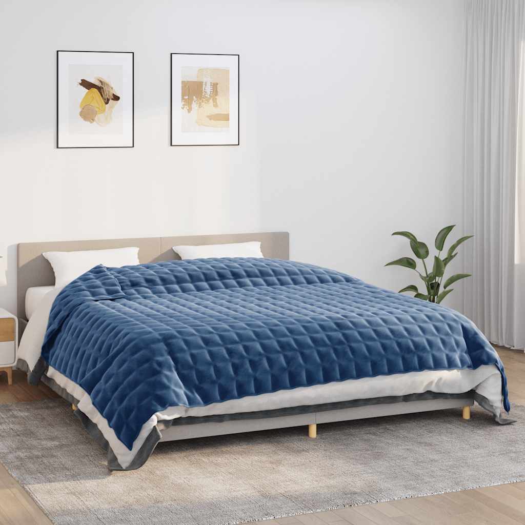 JUNG Vida Gewichtsdecke Blau 235x290 cm 11 kg Stoff