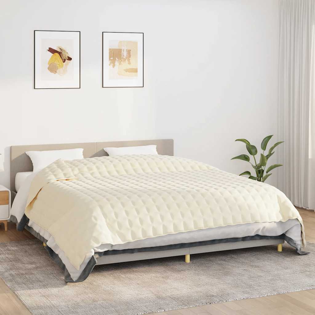 JUNG Vida Gewichtsdecke Hellcreme 220x260 cm 15 kg Stoff