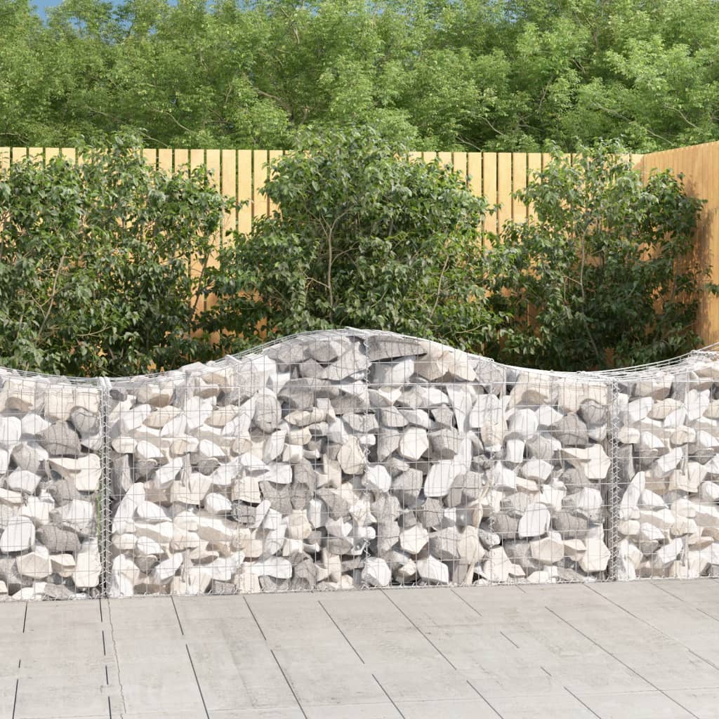 JUNG Vida Gabione mit Hochbogen 200x50x80/100 cm Verzinktes Eisen