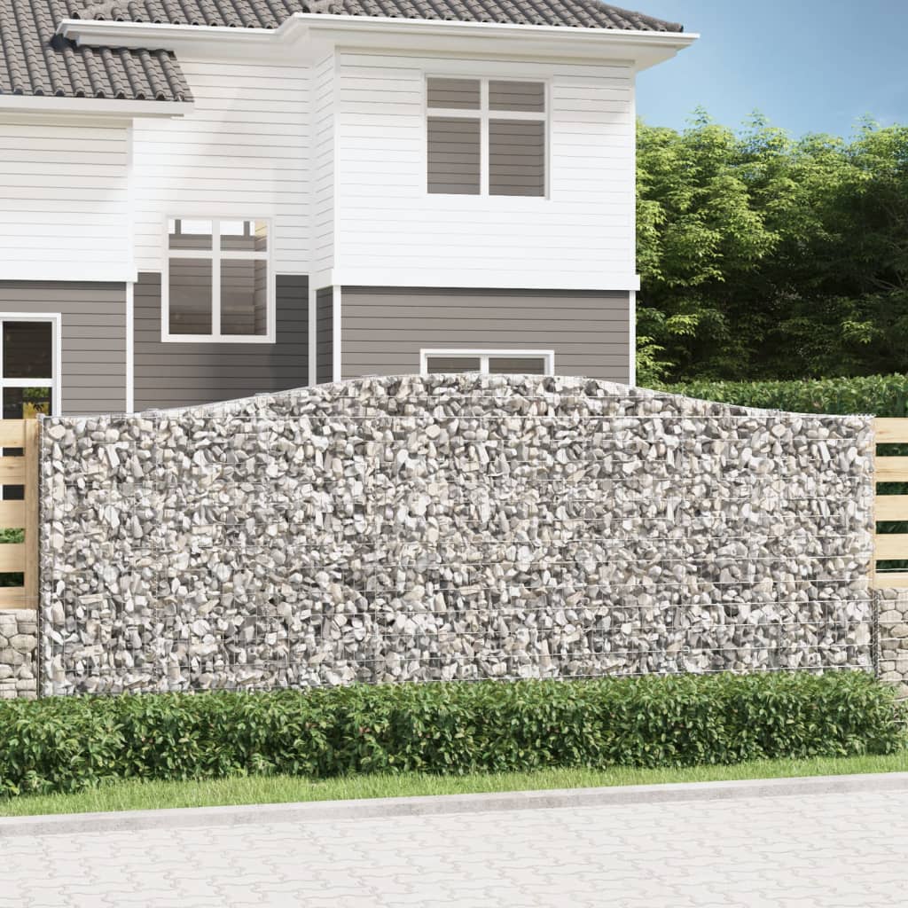 JUNG Vida Gabione mit Hochbogen 400x30x160/180 cm Verzinktes Eisen